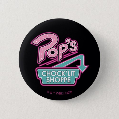 Pops ChockLit Shoppe Pink Logo Button