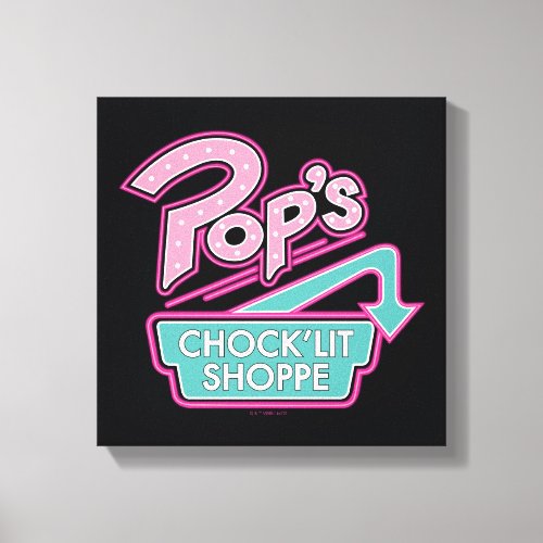 Pops ChockLit Shoppe Pink Logo Canvas Print