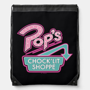 Pop's Chock'Lit Shoppe Pink Logo Drawstring Bag