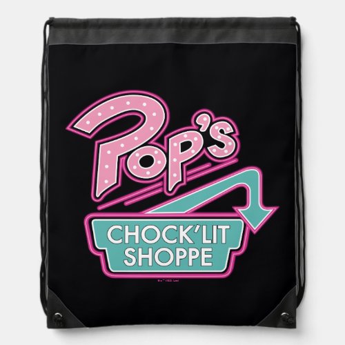 Pops ChockLit Shoppe Pink Logo Drawstring Bag