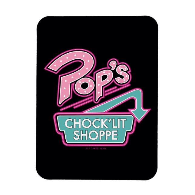 Pop's Chock'Lit Shoppe Pink Logo Magnet (Vertical)