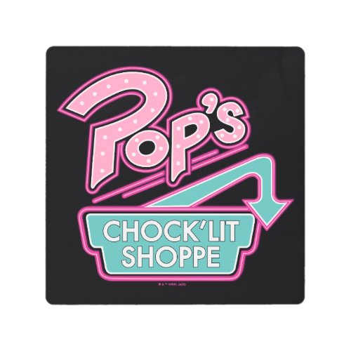 Pops ChockLit Shoppe Pink Logo Metal Print