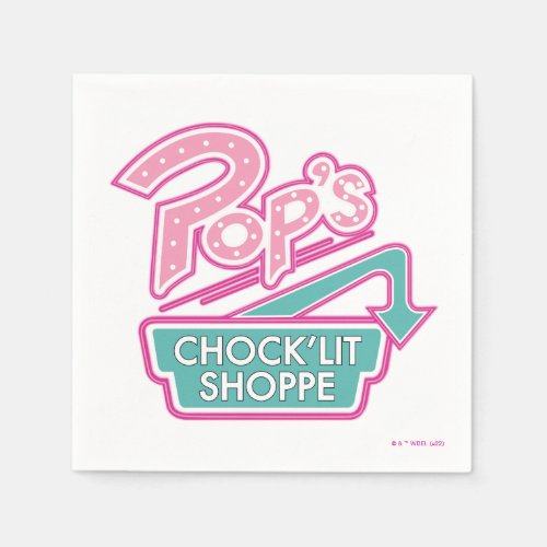 Pops ChockLit Shoppe Pink Logo Napkins