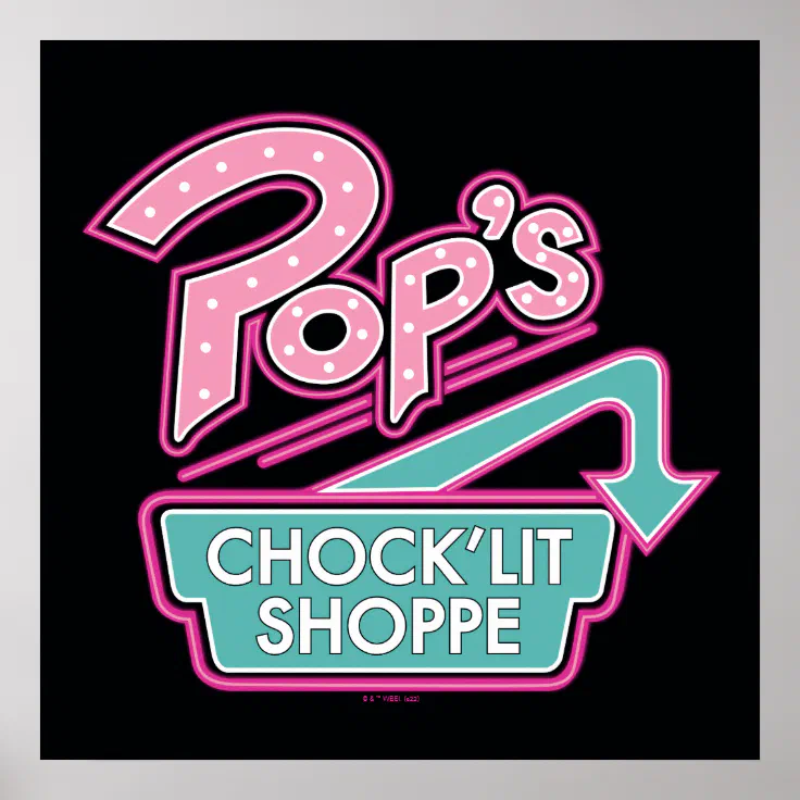 Pop's Chock'Lit Shoppe Pink Logo Poster | Zazzle