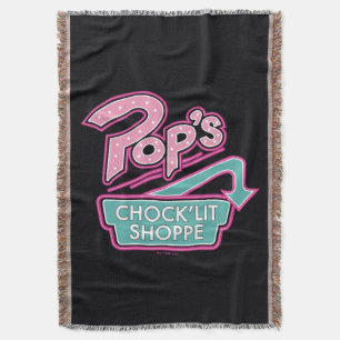 Pop's Chock'Lit Shoppe Pink Logo Throw Blanket