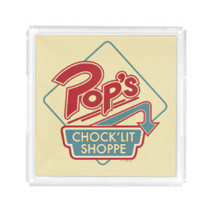 Pop's Chock'Lit Shoppe Red Logo Acrylic Tray