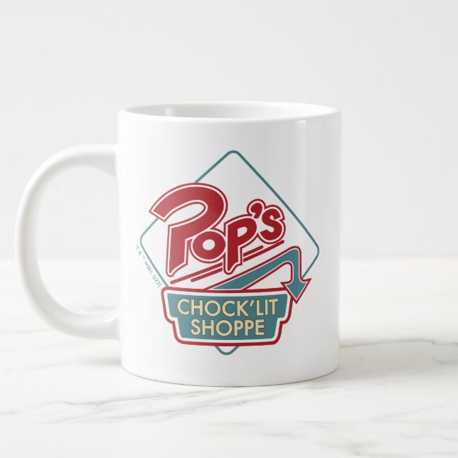 Pop's Chock'Lit Shoppe Red Logo Giant Coffee Mug (Left)