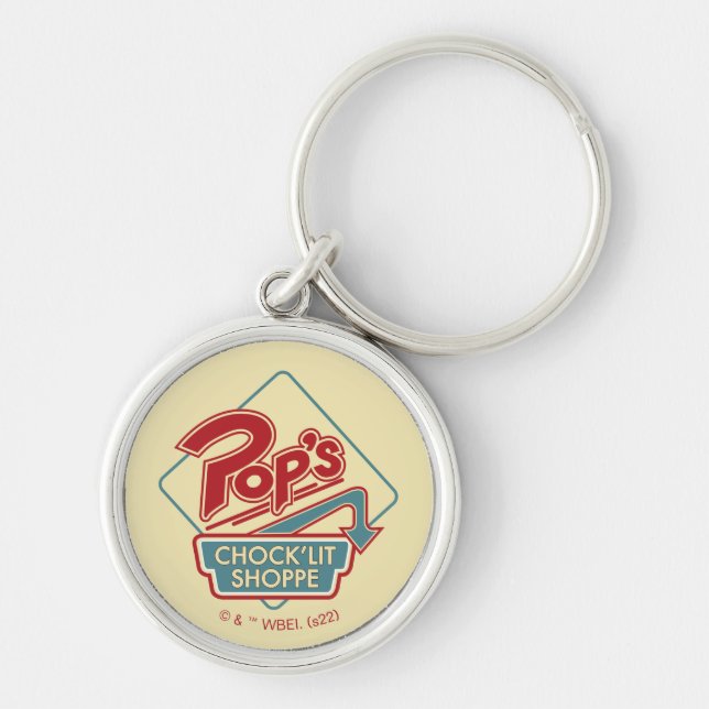 Pop's Chock'Lit Shoppe Red Logo Keychain (Front)