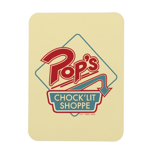 Pop's Chock'Lit Shoppe Red Logo Magnet (Vertical)