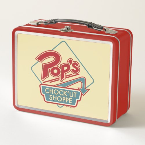 Pops ChockLit Shoppe Red Logo Metal Lunch Box