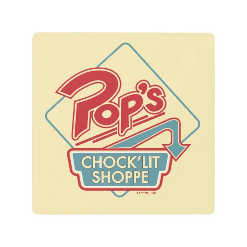 Pops ChockLit Shoppe Red Logo Metal Print