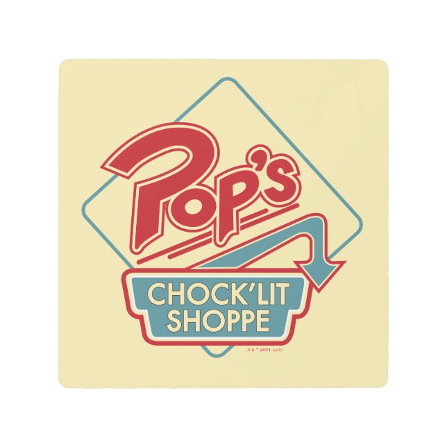 Pop's Chock'Lit Shoppe Red Logo Metal Print (Front)