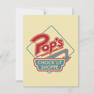 Pop's Chock'Lit Shoppe Red Logo Note Card