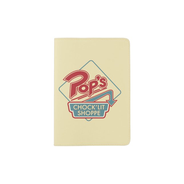 Pop's Chock'Lit Shoppe Red Logo Passport Holder (Front)