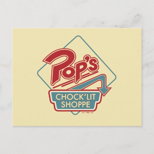Pops ChockLit Shoppe Red Logo Postcard