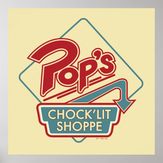 Pop's Chock'Lit Shoppe Red Logo Poster | Zazzle