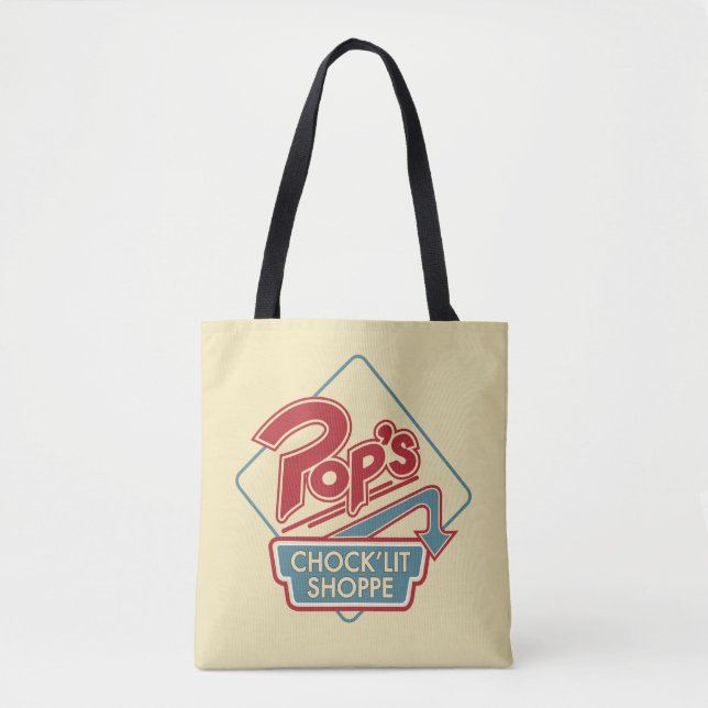 Pop's Chock'Lit Shoppe Red Logo Tote Bag (Front)