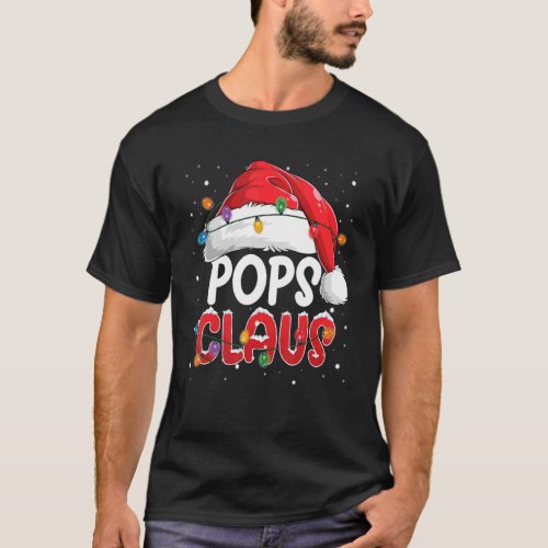 Pops Claus Christmas Costume Family Matching Fun S T_Shirt