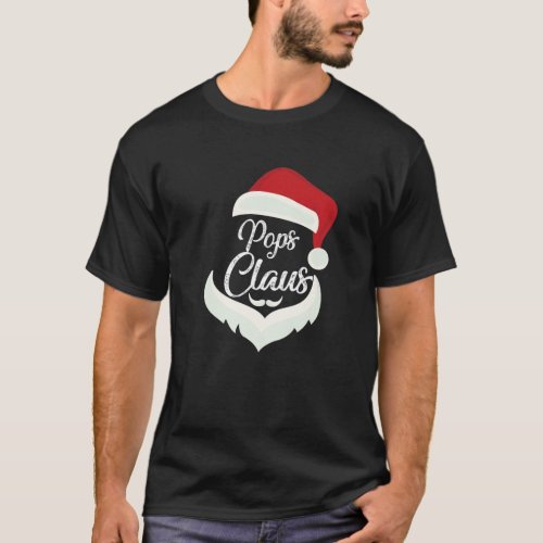 Pops Claus Christmas Funny Pajamas Santa Costume M T_Shirt