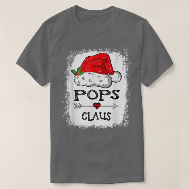 Pops Claus Christmas Light Pajama Family Matching  T-Shirt (Design Front)