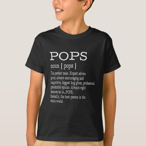 Pops Definition Grandpa Fathers Day Gifts _ Men T_Shirt