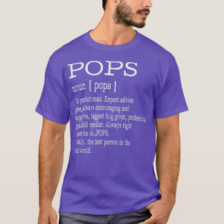 Pops Definition Grandpa Fathers Day GiftsMen  T-Shirt