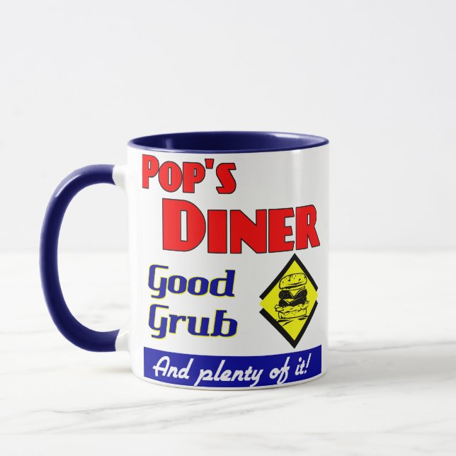 Pops Diner Kitchen Art Coffee Mug (Left)