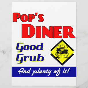 Pops Diner Kitchen Art Flyer