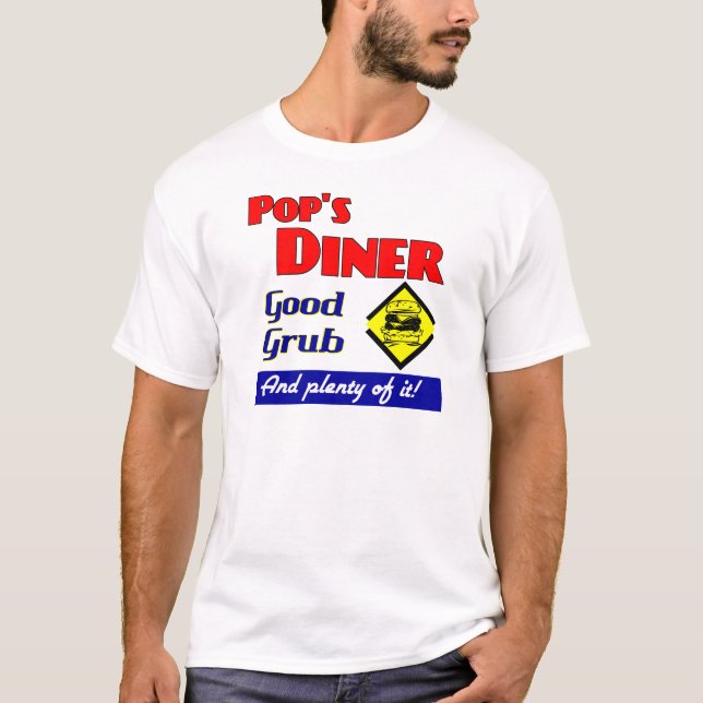 Pops Diner Kitchen Art T-shirt (Front)