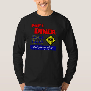 Pops Diner Retro Kitchen Art T-Shirt