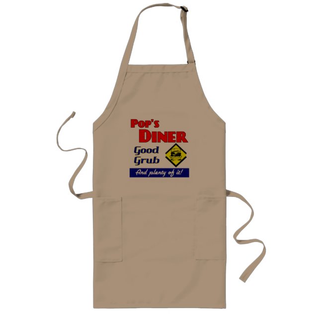 Pops Diner Retro Kitchen Saying Apron (Front)