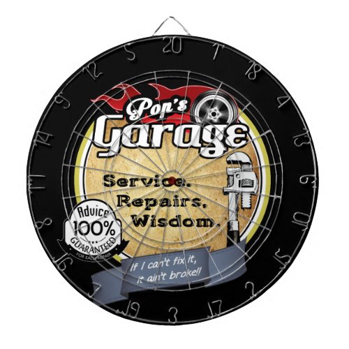 Pops Garage Dart Board