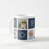 Pops | Grandfather 5 Photo Collage Coffee Mug (Front Left)