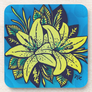 Pop's Lilies Beverage Coaster