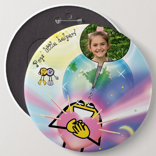 Pops' Little Helper Button (Front & Back)
