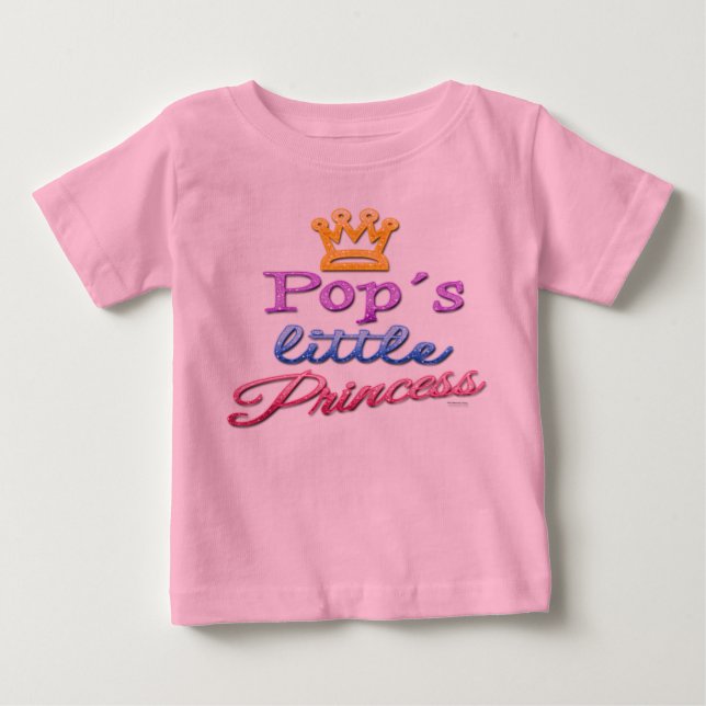 Pop's Little Princess Baby Toddler T-Shirt (Front)