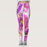 Pops of Pink & Purple Vibrant Floral  Leggings<br><div class="desc">Leggings</div>