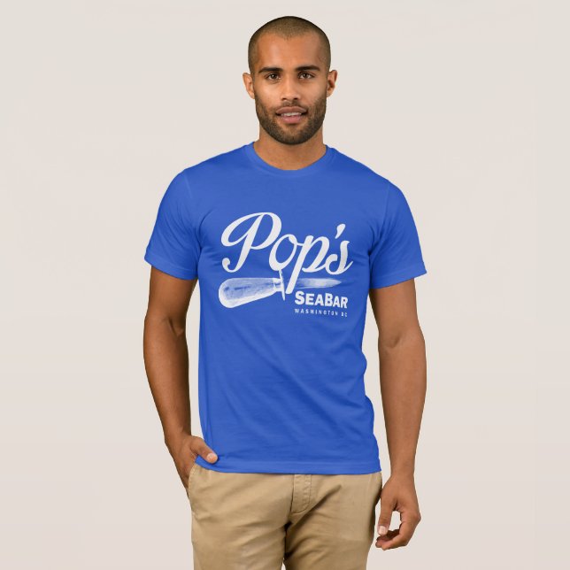 Pop's Shucker Tee Blue (Front Full)