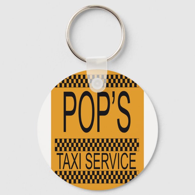 Pop's Taxi Service Keychain (Front)