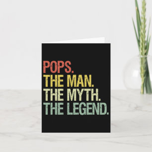 Pops The Man The Myth The Legend Fathers Gift Card