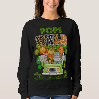 Pops Wild Zoo Theme Birthday Truck Safari Jungle M Sweatshirt