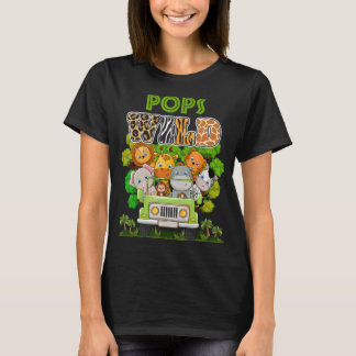 Pops Wild Zoo Theme Birthday Truck Safari Jungle M T-Shirt