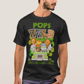 Pops Wild Zoo Theme Birthday Truck Safari Jungle M T-Shirt