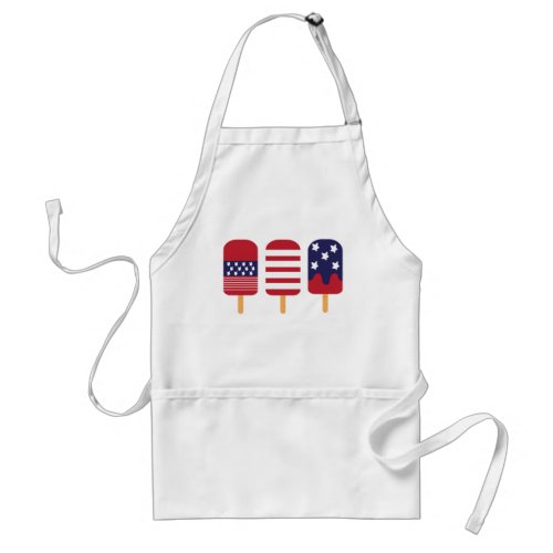 Popsicle 4th of July American Independence Day Adult Apron