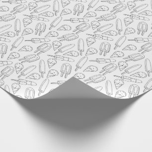 Popsicle and Ice Cream Color Your Own Pattern Wrapping Paper