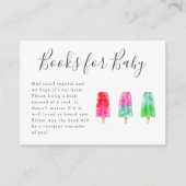 Popsicle Baby Shower Book Request  Enclosure Card (Front)