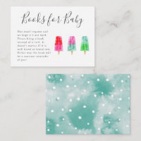 Popsicle Baby Shower Book Request  Enclosure Card
