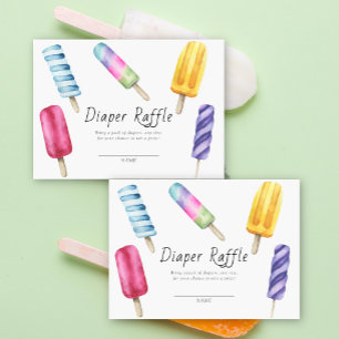 popsicle baby shower diaper raffle enclosure card