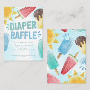 Popsicle Baby Shower Diaper Raffle Enclosure Card