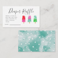 Popsicle Baby Shower Diaper Raffle Ticket